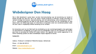 Webdesigner Den Haag