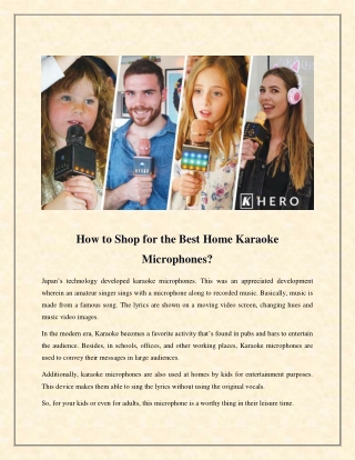 How to Shop for the Best Home Karaoke Microphones