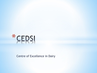 CEDSI- Dairy Entrepreneurship in India