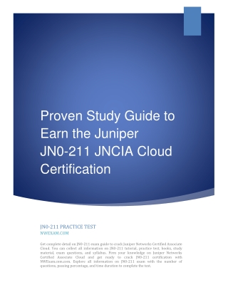 Proven Study Guide to Earn Juniper JN0-211 JNCIA Cloud Certification