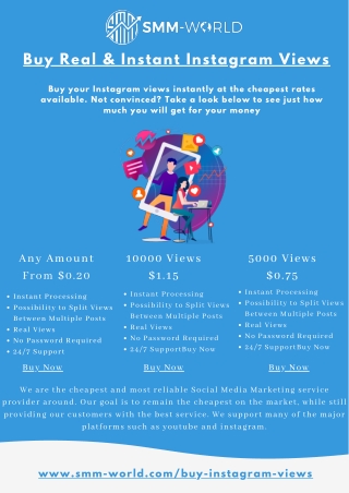 Buy Instagram Views - SMM-World