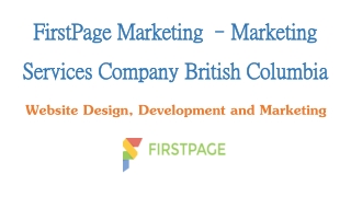 Website Design, Development and Marketing - FirstPage Marketing