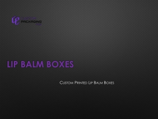 Lip Balm Packaging