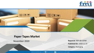 Paper Tapes Market: Key Application and Technological Advancements