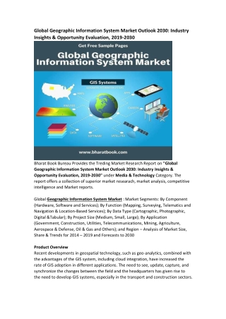 Global Geographic Information System Market Research Report Forecast 2030