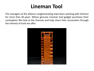 Affordable Lineman Tool 