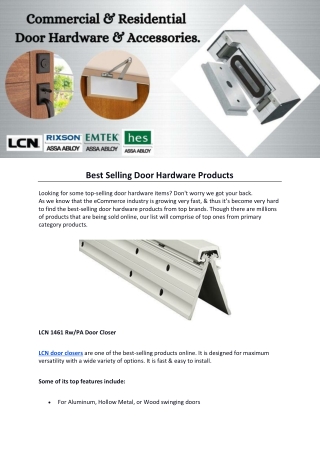 Best Selling Door Hardware Products