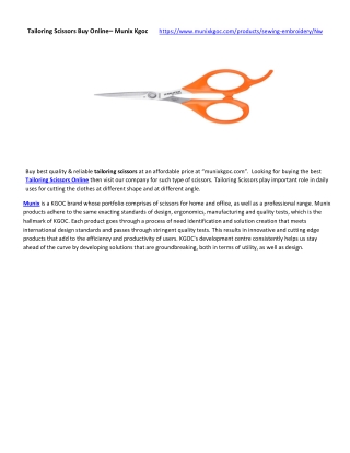 Tailoring Scissors Buy Online– Munix Kgoc