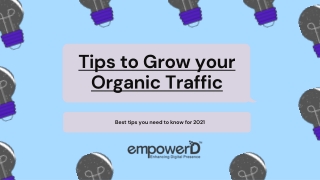 SEO TIPS FOR ORGANIC TRAFFIC