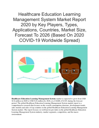 Healthcare Education Learning Management System Market Report 2020 By Key Players, Types, Applications, Countries, Marke