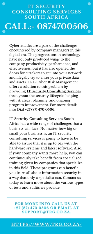 IT Security Consulting Services South Africa