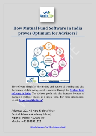 How Mutual Fund Software in India proves Optimum for Advisors?