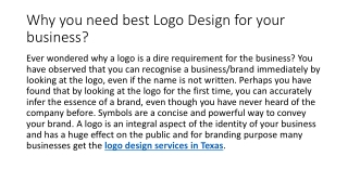 Logo design services in Texas