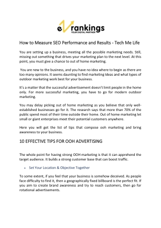 How to Measure SEO Performance and Results - Tech Me Life