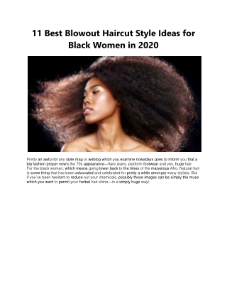 11 best blowout haircut style ideas for black women in 2020