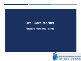 Comprehensive Report On Oral Care Market