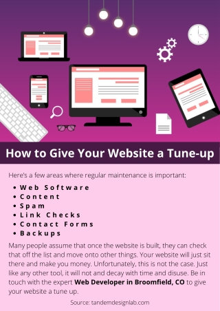 How to Give Your Website a Tune-up