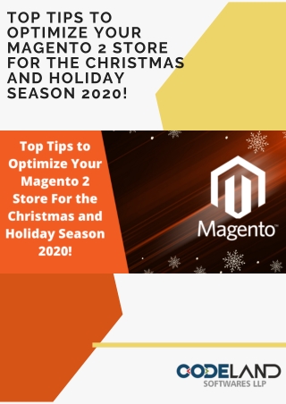 Top Tips to Optimize Your Magento 2 Store For the Christmas and Holiday Season 2020!