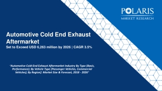 Automotive Cold-End Exhaust Aftermarket Industry By Type (Basic, Performance); By Vehicle Type (Passenger Vehicles, Comm