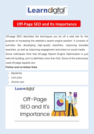 Off-Page SEO and its Importance