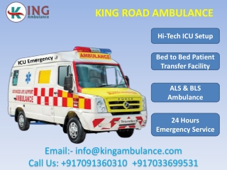 Topmost ICU Ambulance Service in Koderma and Hazaribagh by King