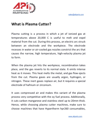 What is Plasma Cutter?