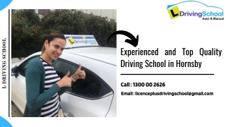 Experienced and Top Quality Driving School in Hornsby and Chatswood