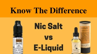 Difference Between Nicotine Salt And Regular E-Juice