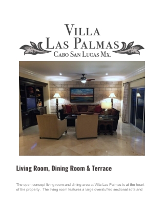 Luxury Villa Rental with Living Room, Dining Room & Terrace in Cabo San Lucas