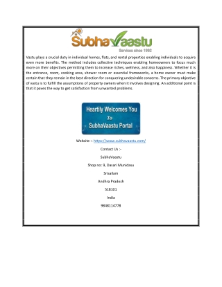 Vastu Consultant | Subhavaastu.com
