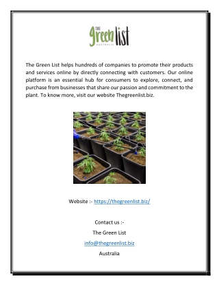 Visit The Green List | The Green List