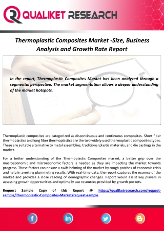 Thermoplastic Composites Market 2020 - Size, Analysis and Forecast Report