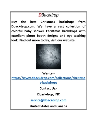 Christmas Backdrops | Dbackdrop