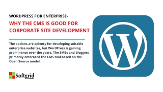 WordPress for Enterprise- Why the CMS Is Good For Corporate Site Development