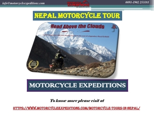 Best Nepal Motorcycle Tour
