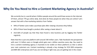 Content marketing agency in australia