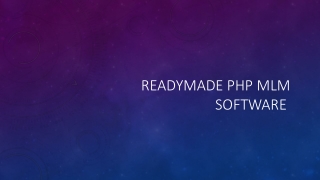 Ready made PHP MLM software