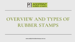 Overview of Company And Types of Rubber Stamps