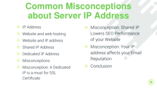 Common Misconceptions about Server IP Address