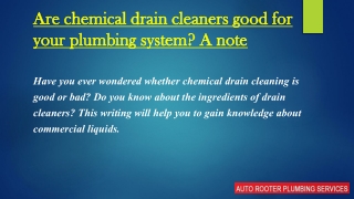 emergency drain cleaning NYC