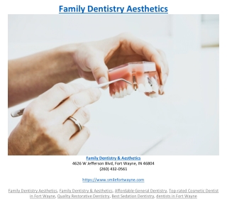 Family Dentistry Aesthetics