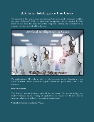 Artificial Intelligence Use Cases