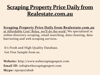 Scraping Property Price Daily from Realestate.com.au