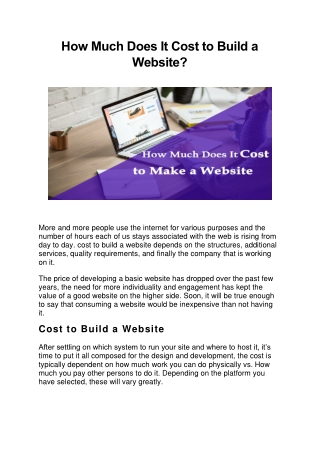 How Much Does It Cost to Build a Website?