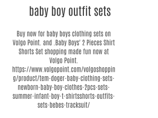 baby boy outfit sets