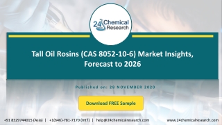 Tall Oil Rosins (CAS 8052-10-6) Market Insights, Forecast to 2026