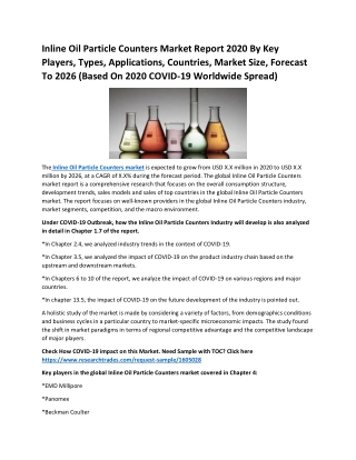 Inline Oil Particle Counters Market