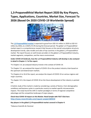 1,3-Propanedithiol Market