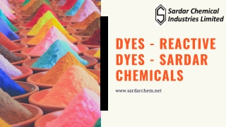 Dyes - Reactive Dyes - Sardar Chemicals