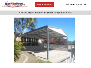 Cheap Carport Builders Brisbane – Shedmartdirect